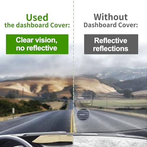 Dashboard Cover for Subaru Outback 2020-2025 Dashboard Mat Anti-Slip Sun UV Heat Shield Protection Polyester Black 1 Pc