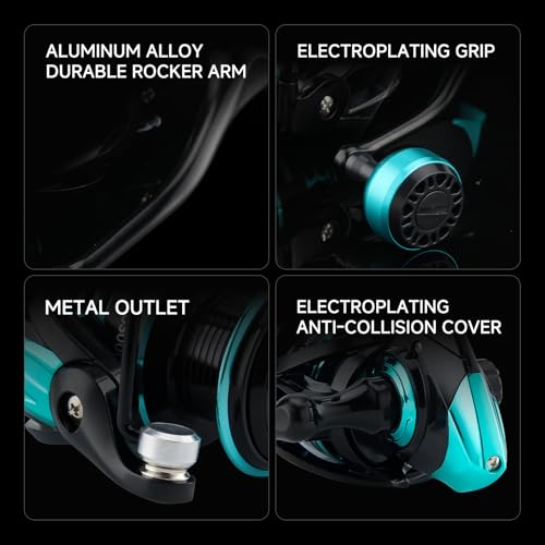 HAUT TON Dolphin Advance Edition Spinning Reel,5.2:1Gear Ratio,22LBS,5+1BB,Backlash Free Bearing,Sealed Drag System,Saltwater,Freshwater Fishing Reels - color: TGB, size: 7000