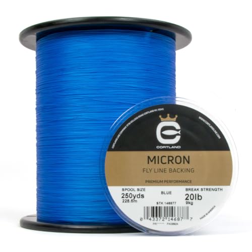 Cortland Micron Backing Fly Fishing, Blue 250 YDS, 30lb