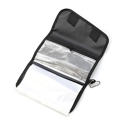 Froiny Fishing Soft Lure Storage Bag Waterproof Fishing Baits Binder Fly Fishing Leader Tackle Wallet Bag with Carabiner Fishing Tackle Backpack