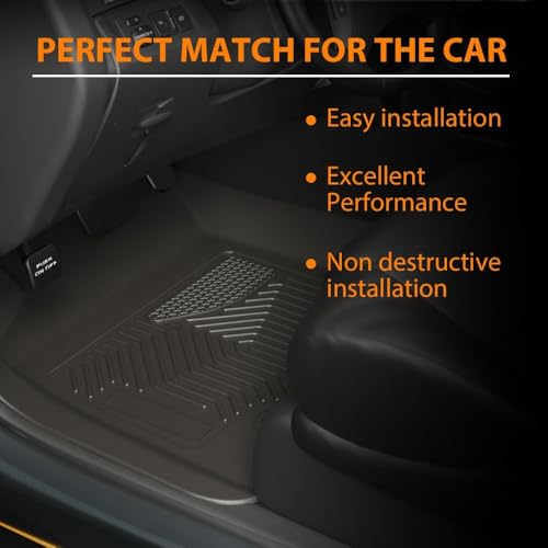 G-PLUS Model Y Floor Mats Cargo Liner Fit for 2020 2021 2022 2023 2024 Tesla Model Y 5-Seat (NOT for 7-SEAT) TPE Custom Fit All Weather Full Cover Protection Car Mats Accessories Black 6PCS - size: 2020-2024|Fit Tesla Model Y|6PCS