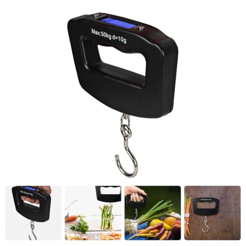 Kisangel Portable Digital Fishing Scale 50kg Capacity Hanging Electronic Weight Scale with LCD Screen for Travel and Luggage Weighing for Outdoor Fishing and Sports