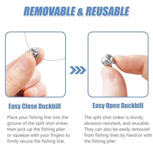 100Pcs Split Shot Fishing Weights Sinkers - Removable Round Lead Drop Shot Weights Small Fishing Line Weights for Freshwater Saltwater Bass Fishing - style: 100pcs-3g