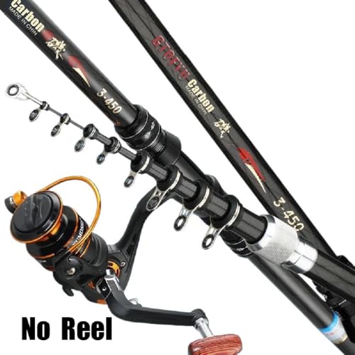 Portable Telescopic Fishing Rod – 9/12/15/18/20ft Carbon Spinning Rod, Ultralight for Small to Medium Fish, Lure 0.2-1.5oz, Ideal for Travel, Trout & Carp - size: 2.7M/9Ft