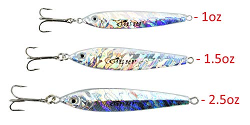 1.5oz-2.5oz Bullet Jig - 3 Pack - 4 Colors & 3 Weights to Choose from - color: Sand Eel, size: 2.5oz