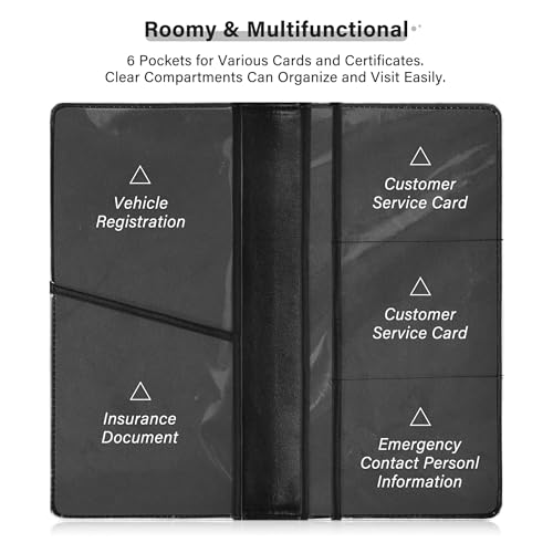 linqin Car Registration and Insurance Card Holder, Fuji Moutain Glove Box Organizer Card Document Wallet - color: Fuji Moutain