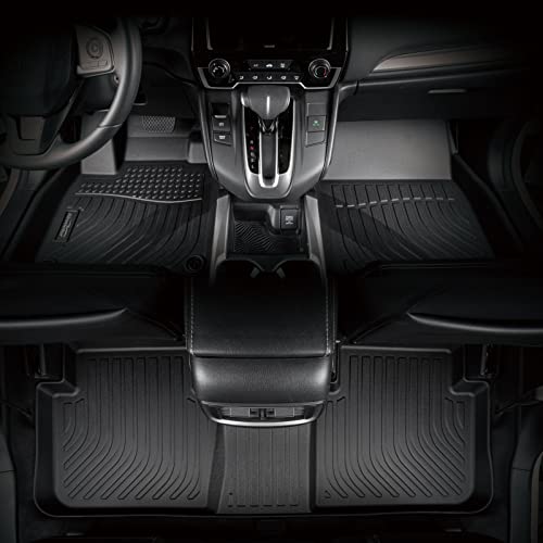 Binmotor-All Weather Floor Mats for 2015-2021 Volkswagen VW Golf/Golf Alltrack/Golf GTI/Golf R/Golf Sportwagen MK7,1st & 2nd Row Set,TPE Liners for Golf MK7 Accessories - style: 1) Car Mats for VW Golf MK7 (2015-2021)