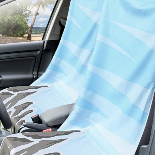 Hahafelt Car Seat Towel Covers with Storage Bag, 63 x 32 Inch Universal Non Slip Waterproof Sweat Protector for Car Truck, Gym Swimming Running, Machine Washable(2 Pack,National Park 1) - style: National Park 1