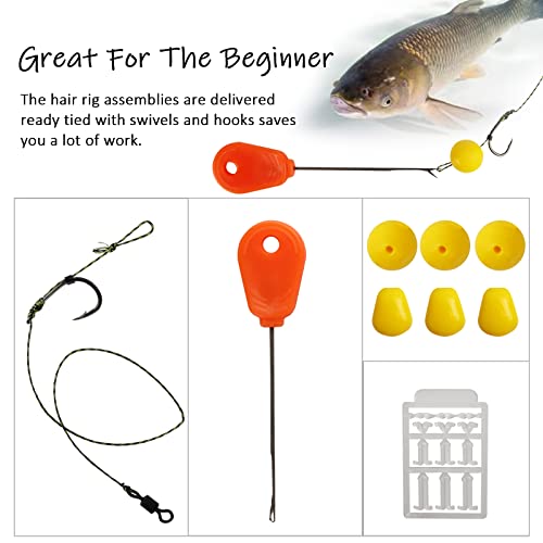 Dovesun Carp Fishing Hair Rigs Carp Fishing Equipment with Baits Hooks Accessories 41PCS/151PCS - color: Size#4-41PCS