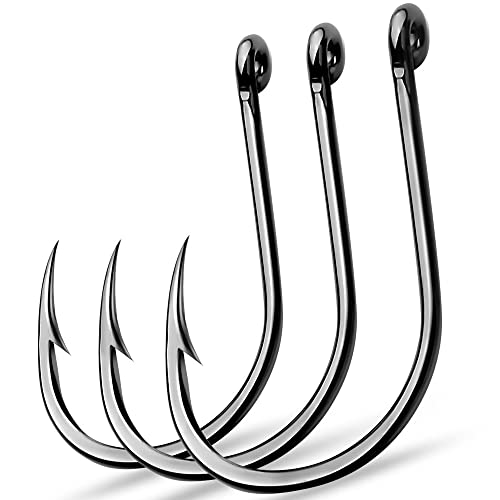 AMHDV 200pcs/pack Circle Fishing Hooks Super Strong Octopus Barb Fishing Hook for Freshwater Saltwater - size: 200pcs-4#