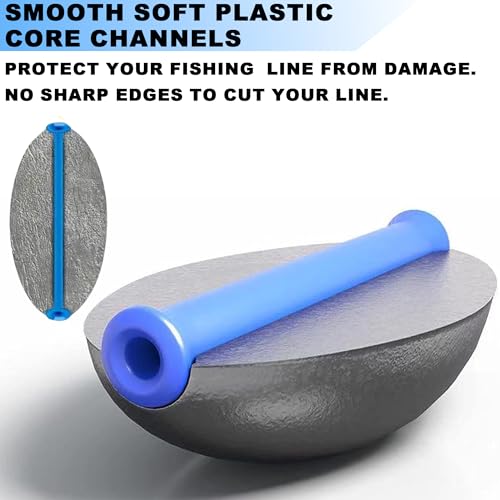 Egg Sinkers Fishing Weights – Lead Oval Sliding Sinkers for Catfish, Bass & Surf Fishing, No-Snag Smooth Hole Design, Heavy Fishing Weights for Bottom Rigs in Lakes, Rivers & Beach - style: 10g-20pcs