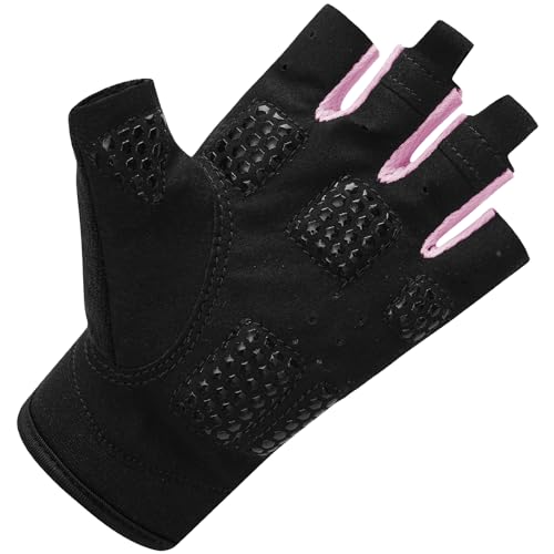ChinFun Kayaking Gloves 3/4 Finger - Provide Cushioning and Protection, with Resistant Palm and Grip, Easy to Take on and Off, Perfect for Diving, Sailing, Kayaking - Men, Women, Youth - color: Pink, size: Small