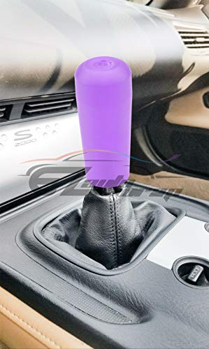 EZAUTO WRAP Purple Shift Knob Stick Frosted Matte Crystal Bubble Long Throw Gear Shifter 10cm - color: Matte Purple, size: 10cm