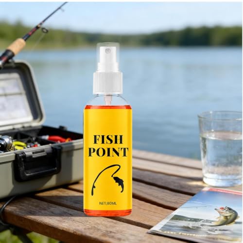 Concentrated Fish Attractant Liquid 80ml Fish Point Scent Liquid | Panfish Bait Scent Attractant for Men Angler Dad Husband Boyfriend Outdoor Trip Dock Boat Lake River Stream