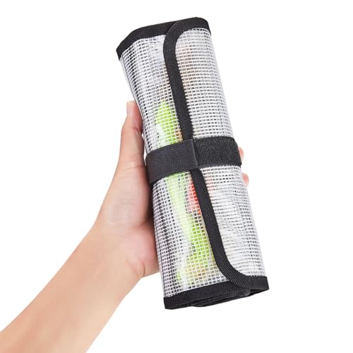 Roll Up Fishing Lure Wraps Set-Durable Lure Bag 6 Pocket PVC Protective Cover Saltwater Hook Covers Fabric Lure Protector Trolling Lure Tackle Box - color: Clear 4-pack, size: 35" X 12"