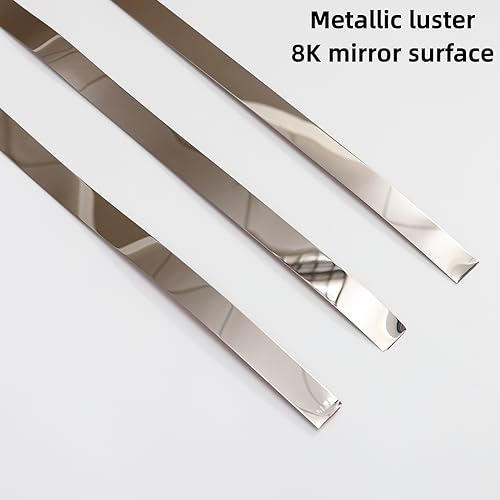Silver Metalized Mirror-Like Finish Molding Trim, Peel and Stick Strip for Mirror Frame, Wall, Fireplace and Home DIY Decoration (16.4 ft x 1.6 inch) - size: 5m x 4cm