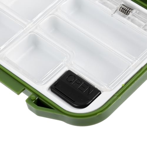 Luxshiny Waterproof Fishing Tackle Box Small Utility Storage Organizer with Thicker Plastic for Lures Hooks, Portable Fishing Accessory Container Suitable for Freshwater and Saltwater