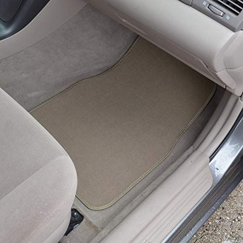 Motor Trend Premium Inter-Lock Backing Carpet Car Floor Mats - Front & Rear, Thick & Durable Auto Protection, Fits Most Cars Truck SUV Coupe Sedan - color: Medium Beige