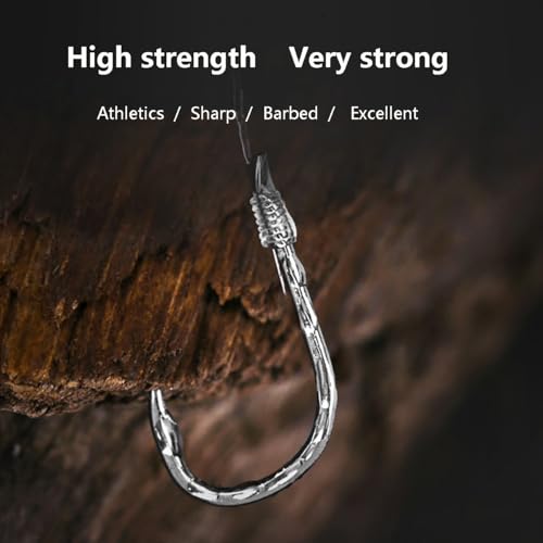 AMHDV Pre Tied Fishing Hooks on Line, Small Fish Hook with Leaders (Pack of 20) - size: 20# (0-0.44lb)