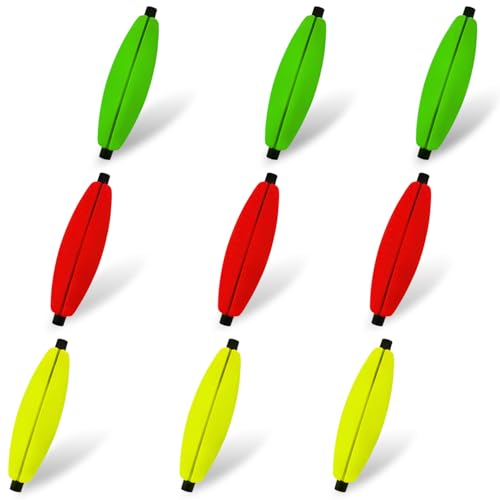 Narcissus Fishing Slotted Peg Float – Slip Bobbers for Fishing, Catfishing Tackle, Fishing Bobbers for Bass, Santee Rig, Easy Line Insertion, No Threading - color: 9pcs-3in