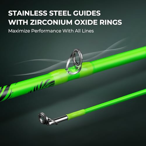 KastKing Zephyr Dual-Tip Fishing Rod and Reel Combo,Spinning & Baitcaster Combo,Dual Tips Section for Different Powers,IM6 Graphite 2-Piece Rod with Extra Tip,Sensitive & Powerful,Freshwater Fishing - style: Cast: 7'0''- M& Mh- Dual-tip Rod - Left Handed(