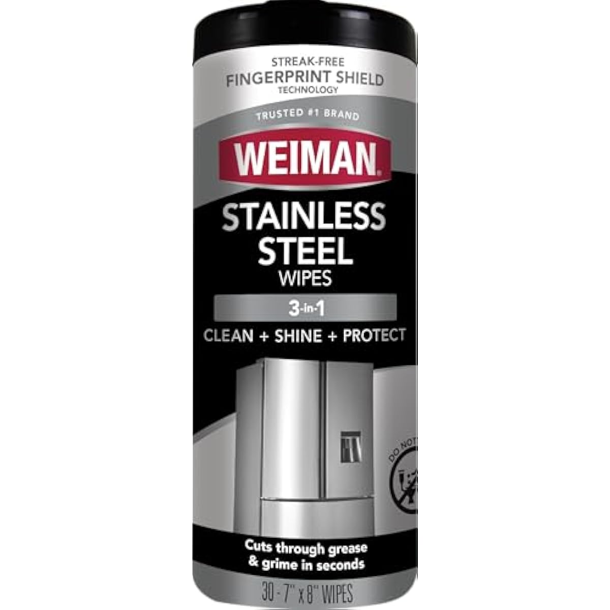 Weiman Stainless Steel Cleaner and Polish Wipes, 30 Count