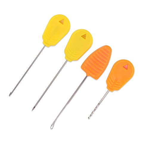 Carp Fishing Bait Needles, Portable Baiting Drill Stringer Hook Needles Set Hair Rigs Making Tool (4Pcs)