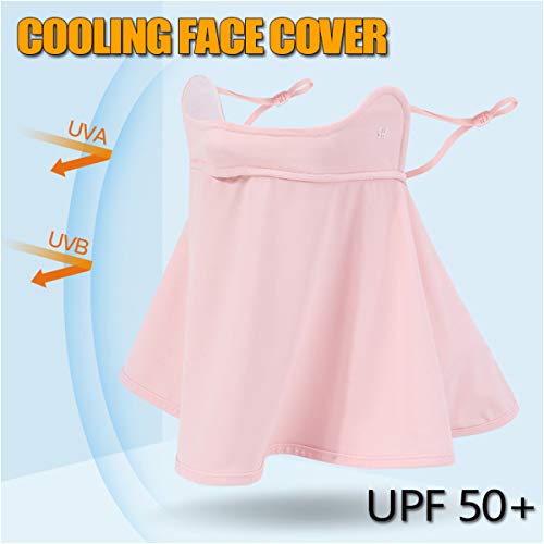 WRELS UPF 50+ Unisex Breathable Cooling Face Cover Sun UV Protection Earloop Neck Gaiter Scarf for Summer Outdoor Activities - color: Light Purple