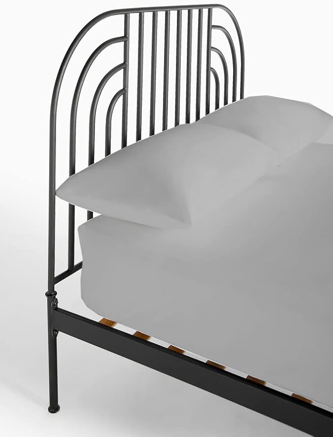 4 PC Cot Sheets 30x75, 100% Cotton Fitted Sheet - Perfect for Narrow Twin/Rv Bunk/Camping Cot/Guest Bed Replacement, Fits Upto 4-8" Deep Mattress - Light Grey Solid
