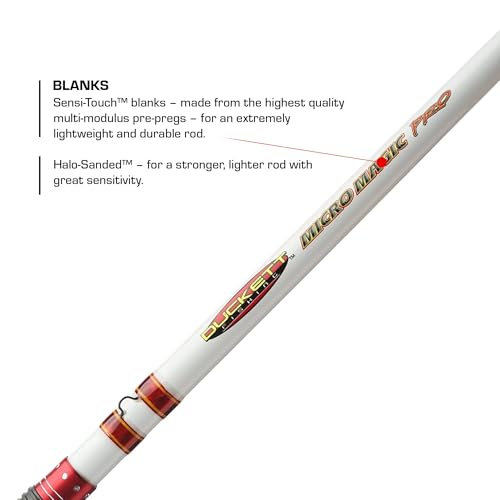 Duckett Fishing Micro Magic Pro Casting, Spinning & Crankin' Rods, Durable, Sensitive and Balanced Multi-Modulus Sensi-Touch Blanks - size: 7'6" Heavy Fast Casting