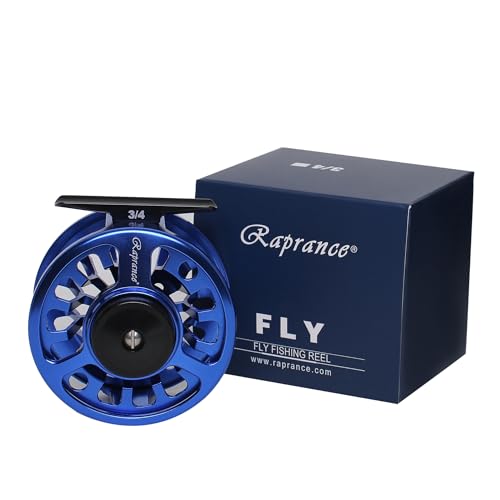Raprance Fly Fishing Reel,CNC-Machined Aluminum Alloy Fly Reel Large Arbor Fly Reel, 3/4, 5/6, 7/8 wt Blue - size: 7/8wt
