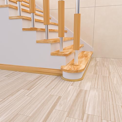 Flexible Quarter Round Molding, Mini Peel and Stick Rubber Trim Moulding(78Inch) - color: Wood Grain, size: 6.5 Feet