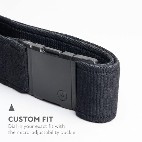 Arcade Belts A2 Unisex Adventure Belt: Heavy Duty Stretch, Metal Free Buckle - color: Atlas - Black, size: Long (Up to 50"); 1.5" Wide