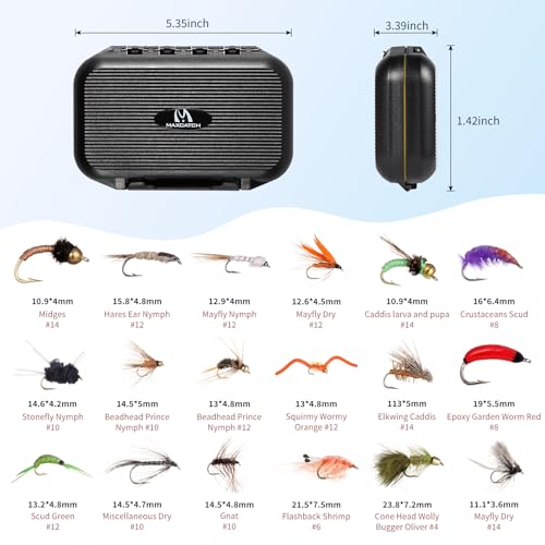 Maxcatch Extreme-X Fly Fishing Rod and Reel Combo, 3-8wt Complete Starter Fishing Outfit with Fly Box, Flies, Rod Clip Holder, Rod Case, Extra Tip Section - size: 6wt-9' 4pc Rod, 5/6wt Reel