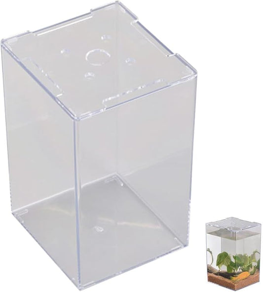 Acrylic Fish Breeding Box-1pc Acrylic Fish Isolation Box Tank Desktop Aquarium Betta Tank Small Aquarium Miniature Turtle Tank Mini Bowl Container