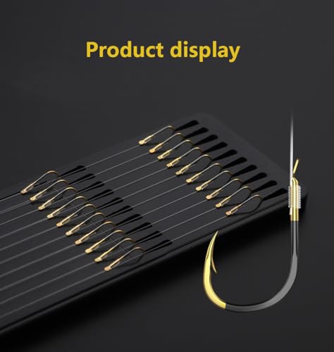 Dyxssm Small Fishing Hooks with Line, Pre Tied Tiny Fishing Hook on Nylon Line (Pack of 20) - size: 20# (0.11lb-0.22lb)