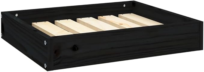 Minimalist Solid Pine Wood Dog Bed for Small Breed Pets, Durable Rectangular Frame 20.3 x 17.3 x 3.5 Inches, Modern Pet-Friendly Furniture with Easy Assembly for Indoor