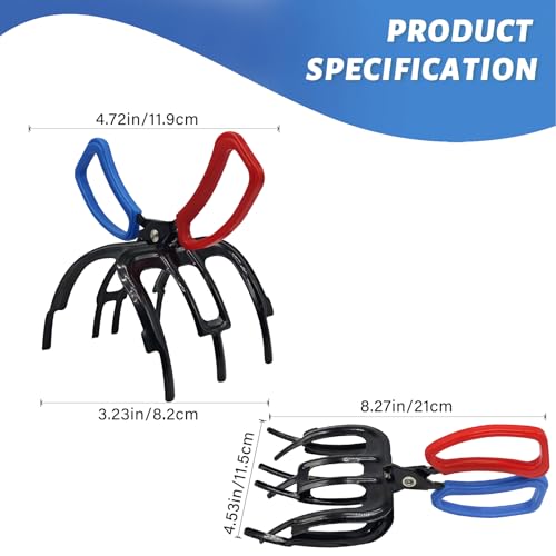 3 Claw Fish Gripper, 2026 Upgraded Metal Fishing Pliers Gripper, Multifuctional Fish Grippers for Fishing, Fish Grabber Tool for Most Freshwater Fish and Crab - size: 2pcs 3 claw
