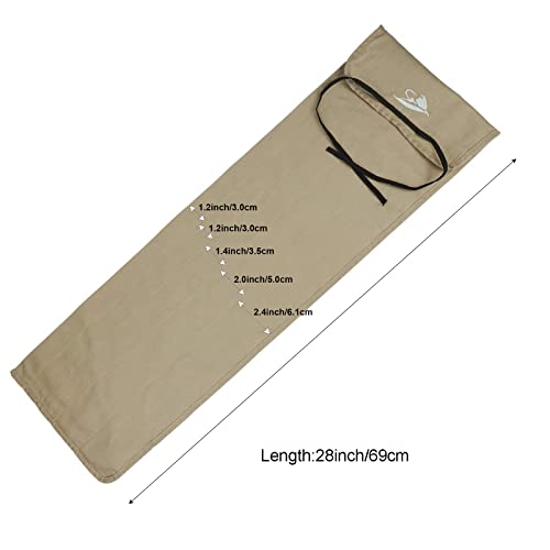 Aventik Fly Fishing Rod Bag Fishing Rod Sleeve Cover Pole Sock Glove Protector Bag Pouch with 5 Compartments - color: Green+khaki+coffee, size: 28inch/69cm