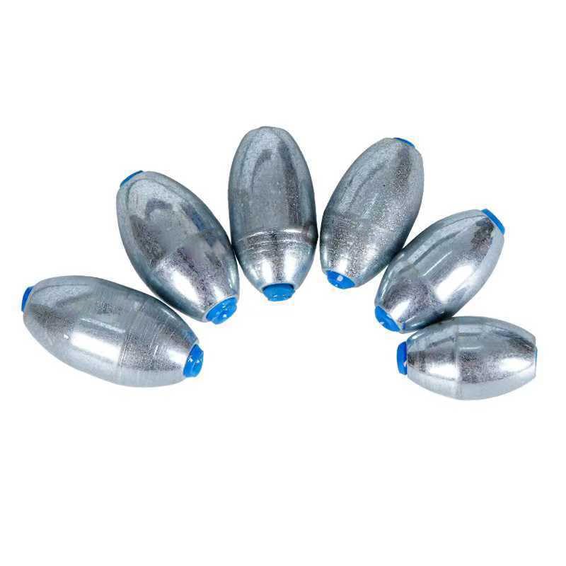 Alloy Steel Fishing Sinker Oval Drop Shot Bass Fishing Weight Casting Sinkers for Saltwater Freshwater - size: Size10-8Pcs-Alloy Sinker-40G