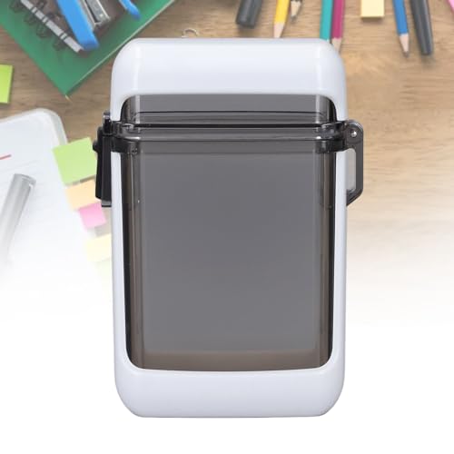 Fockety Waterproof ID Card Badge Holder Case, Clear Vertical Badge Holder, Heavy Duty Waterproof Sports Case, Waterproof Card Holder with Lanyard for Swimming, Credit Cards, Money (White) - color: White