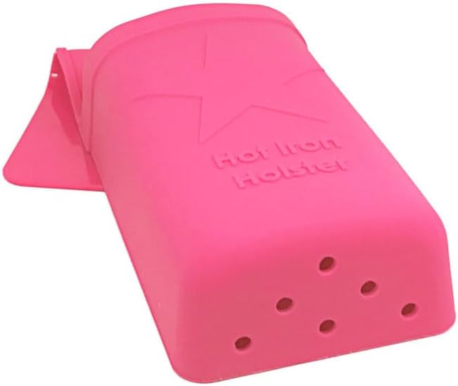 Hot Iron Holster | Adhesive-Free Silicone Storage Pocket for Organization and Travel | Heat Resistant to 500°F | Ideal for Curling Irons, Hair Straighteners, and other Hot Tools