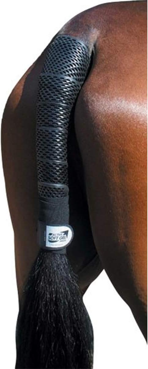 Acavallo Unisex's Black Gel Tail Wrap, One Size