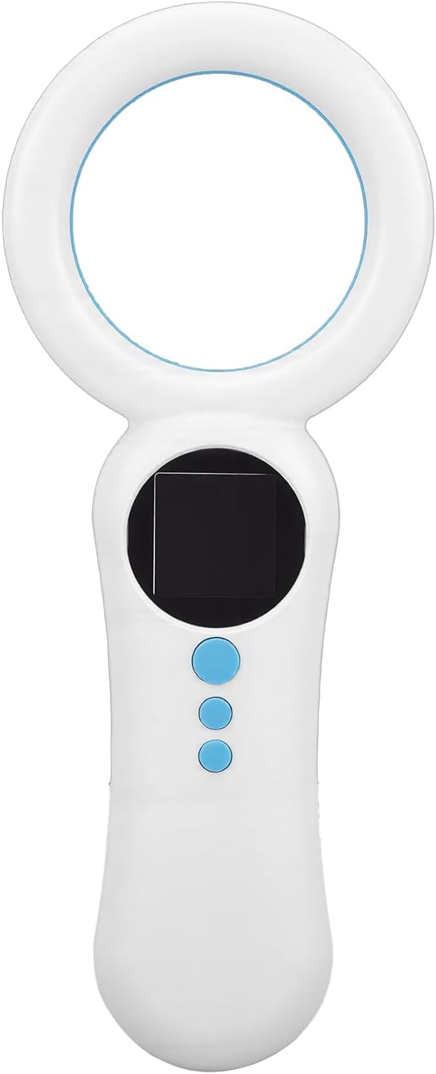 Pet Microchip Scanner, Reader for FDX B EMID Chips with 500 Data Storage and USB Upload, 134.2kHz 125kHz, for Animal Dog Cat Pig