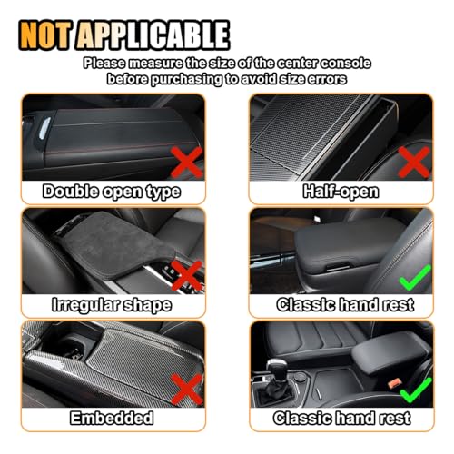 Bling Leather Car Armrest Seat Box Cover, Car Console Armrest Cover with Crystal Rhinestones, Anti-Scratch Waterproof Auto Center Console Protector Cushion Pad for Car SUV Truck (Pink) - color: Pink