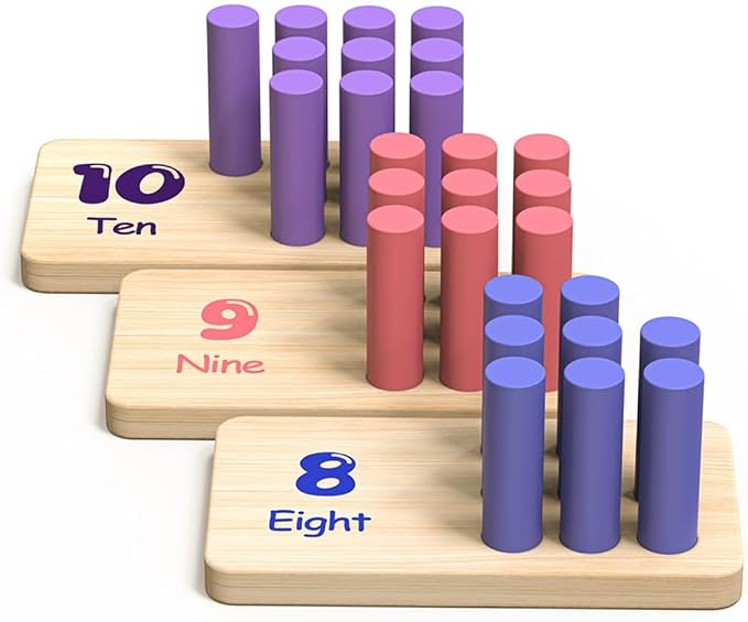 Counting Peg Board Montessori | Math Manipulatives for Preschoolers | Learning & Education Toys for Toddlers