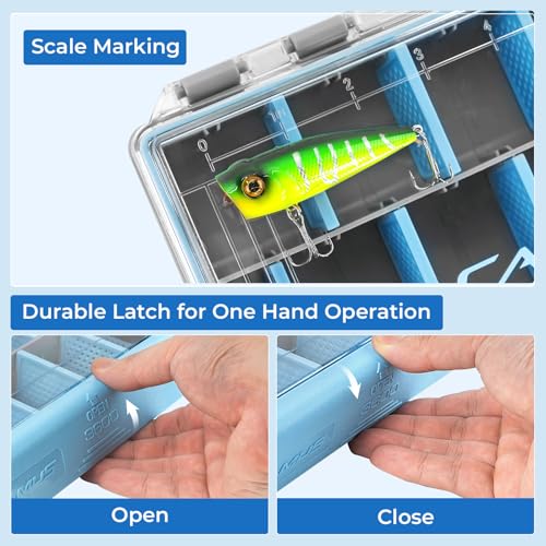 Calamus DryVault Waterproof Tackle Box, Sturdy 3600 Tackle Trays, Fishing Tackle Box Organizer With Removable Dividers, Lure Box and Terminal Tackle Storage - size: 3600(2 Pack)