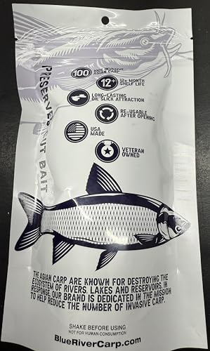Blood Scented - Preserved Cut Bait for Fishing in a Convenient 7oz - Reasealable Package with Many Pieces.