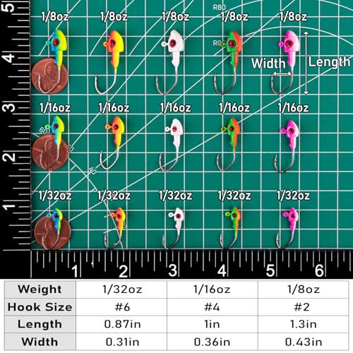 Dr.Fish 10 Pack Crappie Swimbait Jig Heads Freshwater Fishing Jig Minnow Style 3D Eyes Sickle Hook for Panfish Bluegill Bass Walleye Trout Fishing - color: Pink/White, size: 1/16oz-10 Pack