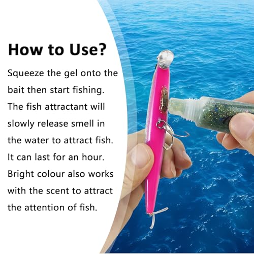 EUPHENG Fish Attractant Gel Dark Green Fishing Lure Attraction Enhancer Scent for Bass, Crappie and Trout Attractant - style: Shrimp Smell-10ml*1